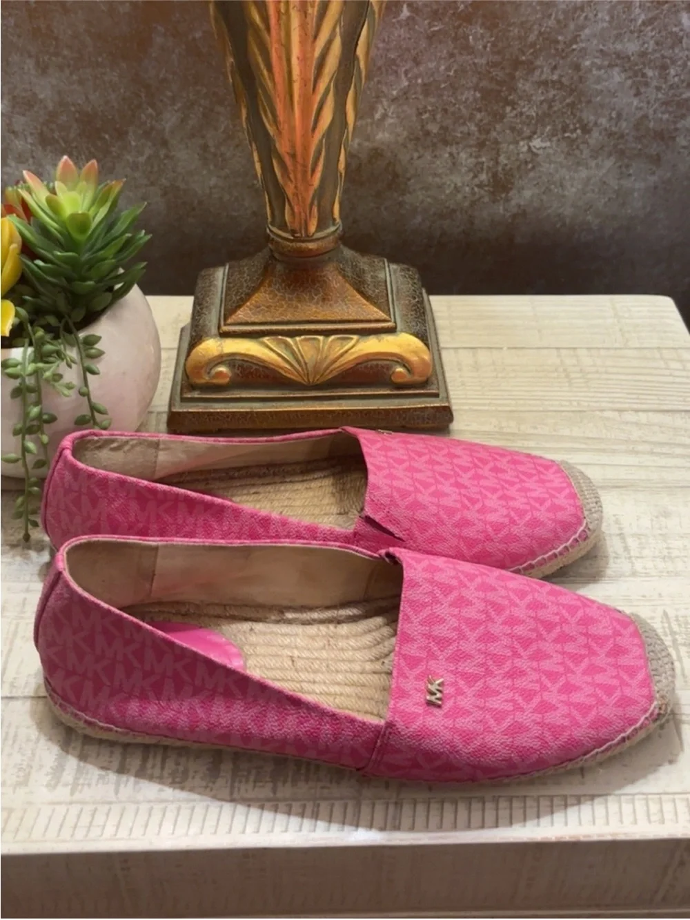 Michael Kors Pink Espadrille Flats ~ Size 10